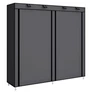 Kép 3/5 - Dupla Mobil textil cipősszekrény, 12 polccal, 120 x 110 x 30 cm, szürke