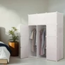 Kép 3/8 - HÖGLER Moduláris Push-Fit Gardróbszekrény, fehér, 145 x 110 cm, 12 modul 
