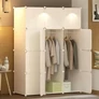 Kép 2/8 - HÖGLER Moduláris Push-Fit Gardróbszekrény, fehér, 145 x 110 cm, 12 modul 