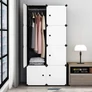 Kép 2/10 - HÖGLER Moduláris Push-Fit Gardróbszekrény, fekete, 140 x 74 cm, 8 modul 