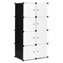 Kép 5/10 - HÖGLER Moduláris Push-Fit Gardróbszekrény, fekete, 140 x 74 cm, 8 modul 