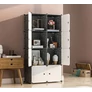 Kép 6/10 - HÖGLER Moduláris Push-Fit Gardróbszekrény, fekete, 140 x 74 cm, 8 modul 