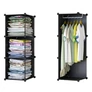 Kép 4/10 - HÖGLER XXL Moduláris Push-Fit Gardróbszekrény, fekete, 147 x 162 cm, 20 modul 