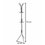 Kép 4/5 - Stabil erős Fém Praktikus mobil ruhafogas, 175 cm magas, 32 mm, csővastagság, szürke