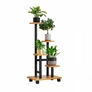 Kép 3/5 - Loft Skandináv stílusú Fém bambusz mintás modern 4 részes virágtartó állvány 85 x 34 x 23 cm