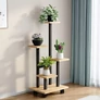 Kép 4/5 - Loft Skandináv stílusú Fém bambusz mintás modern 4 részes virágtartó állvány 85 x 34 x 23 cm