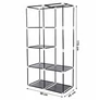 Kép 9/11 - EasyUP Mobil gardróbszekrény 170 x 90 x 45 cm szürke RT