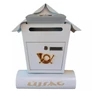 Kép 3/3 - Horganyzott Acél zárható postaláda 37 × 10 5 × 47 cm 2 db kulccsal fehér
