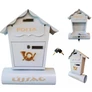 Kép 1/3 - Horganyzott Acél zárható postaláda 37 × 10 5 × 47 cm 2 db kulccsal fehér