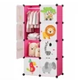 Kép 1/8 - HÖGLER Moduláris Push-Fit Vidám gyerek gardróbszekrény rózsaszín 144 x 74 cm 8 modul 3894