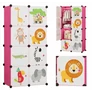 Kép 2/8 - HÖGLER Moduláris Push-Fit Vidám gyerek gardróbszekrény rózsaszín 144 x 74 cm 8 modul 3894
