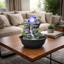 Kép 2/10 - Dekoratív asztali Feng Shui, Szökőkút-csobogó gömb LED lámpa