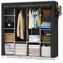 Kép 2/9 - EasyUP XXL nagyméretű mobil gardróbszekrény, 170 x 175 x 45 cm, fekete
