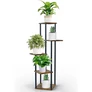 Kép 2/10 - Loft Skandináv stílusú Fém, MDF fa mintás modern 5 szintes, nappaliba, erkélyre, 106 x 30 cm 