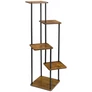 Kép 4/10 - Loft Skandináv stílusú Fém, MDF fa mintás modern 5 szintes, nappaliba, erkélyre, 106 x 30 cm 