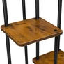 Kép 5/10 - Loft Skandináv stílusú Fém, MDF fa mintás modern 5 szintes, nappaliba, erkélyre, 106 x 30 cm 