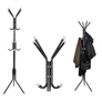 Kép 2/6 - Stabil erős Fém Praktikus mobil ruhafogas, 175 cm magas, 32 mm, csővastagság, fekete
