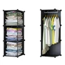 Kép 5/11 - HÖGLER Moduláris Push-Fit Gardróbszekrény, fekete, 145 x 110 cm, 12 modul 