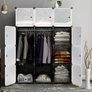 Kép 7/11 - HÖGLER Moduláris Push-Fit Gardróbszekrény, fekete, 145 x 110 cm, 12 modul 