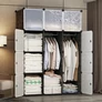 Kép 8/11 - HÖGLER Moduláris Push-Fit Gardróbszekrény, fekete, 145 x 110 cm, 12 modul 
