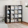 Kép 7/8 - HÖGLER XXL Moduláris Push-Fit szekrény fekete 144 x 144 cm 16 modul