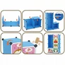 Kép 3/10 - HÖGLER Moduláris Push-Fit Vidám gyerek gardróbszekrény kék 144 x 74 cm 8 modul