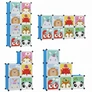 Kép 7/10 - HÖGLER Moduláris Push-Fit Vidám gyerek gardróbszekrény kék 144 x 74 cm 8 modul