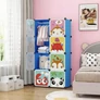 Kép 10/10 - HÖGLER Moduláris Push-Fit Vidám gyerek gardróbszekrény kék 144 x 74 cm 8 modul