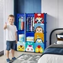 Kép 5/9 - HÖGLER Moduláris Push-Fit Aranyos gyerek gardróbszekrény kék 144 x 109 cm 12 modul