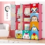 Kép 5/8 - HÖGLER Moduláris Push-Fit Aranyos gyerek gardróbszekrény piros 144 x 109 cm 12 modul