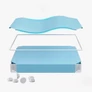 Kép 4/10 - HÖGLER Moduláris Push-Fit Állatos gyerek gardróbszekrény kék 109 x 109 cm 9 modul