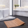 Kép 1/2 - Bambusz csúszásmentes fürdőszobai kádkilépő szőnyeg, 50 x 80 cm, Natúr
