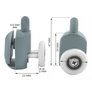 Kép 8/10 - Zuhanykabin görgők - 8 db-os készlet, 1 görgős, 4-6 mm vastagságú üveghez