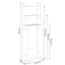Kép 7/7 - Fürdőszobai aluminium tároló állvány, 3 polcos, 152 x 46,5 cm