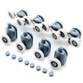 Kép 1/8 - 8 db zuhanykabin görgő (4 db szimpla + 4 db dupla kerék), 4-6 mm vastagságú üveghez, IT