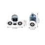 Kép 7/8 - 8 db zuhanykabin görgő (4 db szimpla + 4 db dupla kerék), 4-6 mm vastagságú üveghez, IT