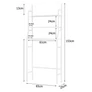 Kép 7/9 - Fürdőszobai aluminium tároló állvány, mosógéphez, 3 polcos, 153 x 65 cm