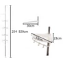 Kép 13/13 - Fürdőszobai állítható teleszkópos sarokpolc, 4 polccal, max. 275 cm