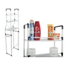 Kép 9/9 - Fürdőszobai aluminium tároló állvány, WC-hez , 3 polcos, 157 x 46 cm