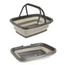 Kép 1/4 - UltraClean Összecsukható szilikon univerzális kosár műanyag - 30L - bézs - 38 x 28 x 15 cm