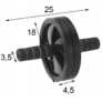 Kép 4/4 - XQmax hasizomerősítő roller, erős dupla kerékkel 18 cm, fekete