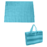 Kép 1/3 - Nagyméretű Retro strand és piknik takaró, 200 x 150 cm - kék