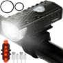Kép 1/6 - LED-es vízálló Kerékpár első és hátsó lámpa, USB-s