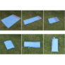 Kép 5/7 - Nagyméretű vízálló strand és piknik takaró, 200 x 200 cm, szürke-kék