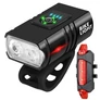 Kép 1/10 - LED-es vízálló Kerékpár első és hátsó lámpa, USB-s