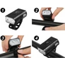 Kép 3/10 - Extra Erős fényű LED-es vízálló kerékpár első és hátsó lámpa, USB-s, BA
