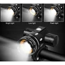 Kép 6/10 - Extra Erős T6 LED-es vízálló kerékpár első és hátsó lámpa, USB-s, állítható fényszélesség