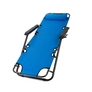 Kép 5/9 - Masszív, kényelmes zéró gravitációs kemping szék, napozószék, fejtámlával, kék