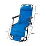 Kép 9/9 - Masszív, kényelmes zéró gravitációs kemping szék, napozószék, fejtámlával, kék