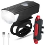 Kép 1/9 - LED-es vízálló Kerékpár első és hátsó lámpa, USB-s